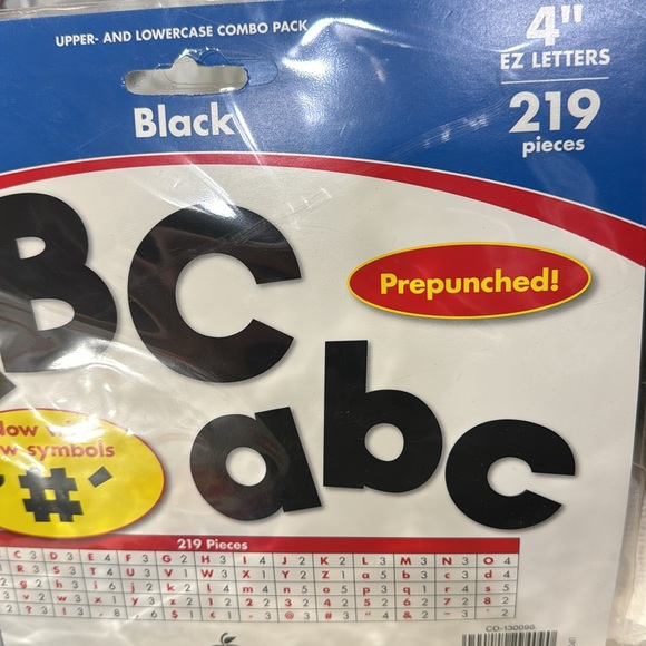 Carson Dellosa Prepunched Black Upper- and Lowercase Combo Pack - Picture 4 of 6